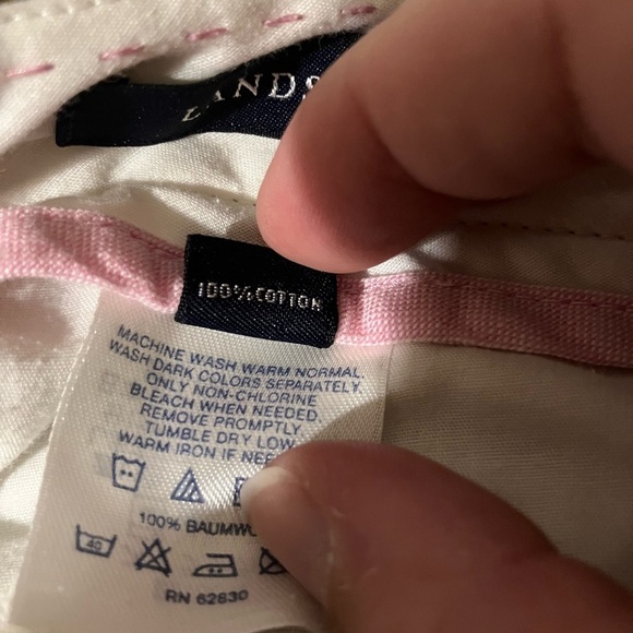 Tan Lands End Wide Leg Cropped Pants Size 18 Casual Beach Adjustable Waistband - Picture 5 of 8